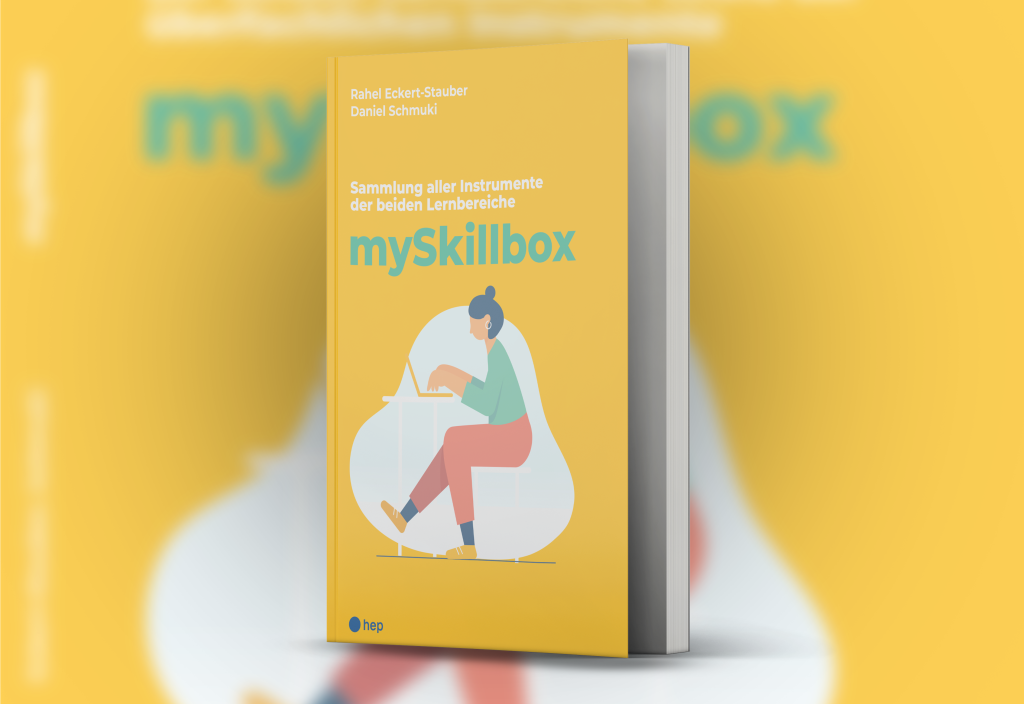 Buchcover mySkillbox: Illustration Frau sitzend vor Laptop